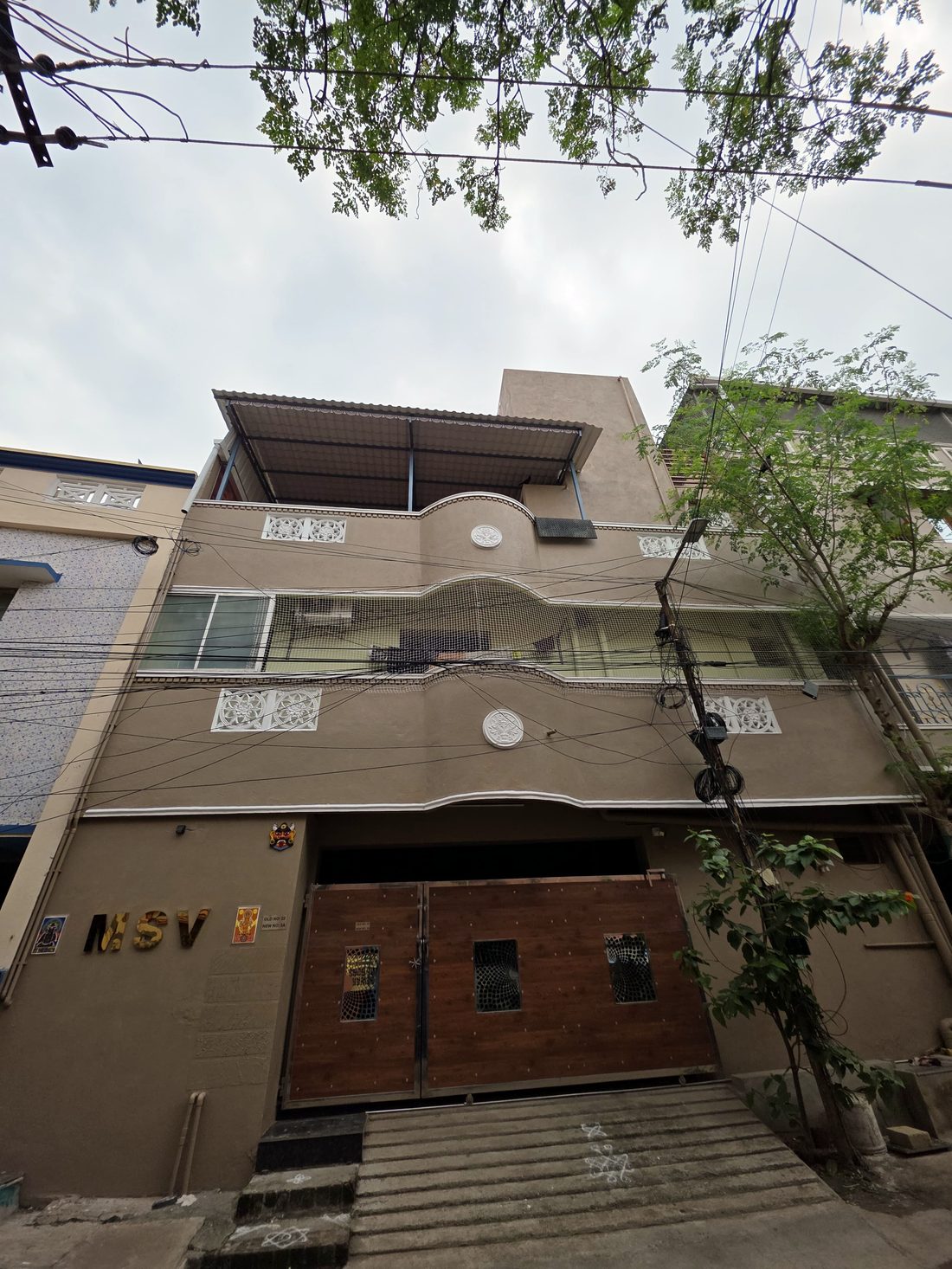 MSV Luxury PG Homestays building entrance